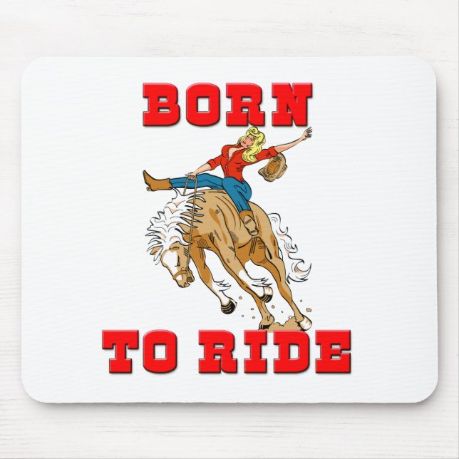 Tapis De Souris Né à Ride CowGirl (Devant)