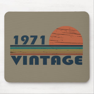 Tapis De Souris Né en 1971 cadeau d'anniversaire vintage