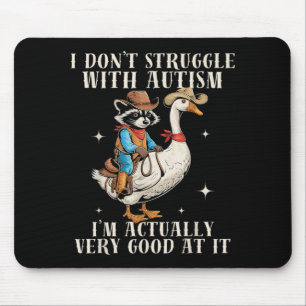 Tapis De Souris Ne lutte pas avec l'autisme drôle cowboy autiste