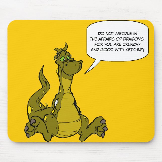 Tapis De Souris Ne mêlez pas dans les affaires des dragons (Devant)