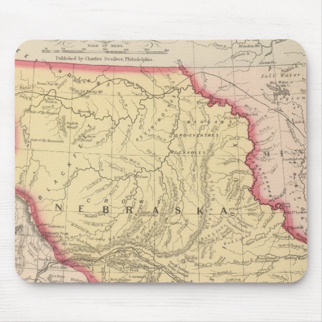 Tapis De Souris Nebraska, Kansas, Nouveau-Mexique (Devant)