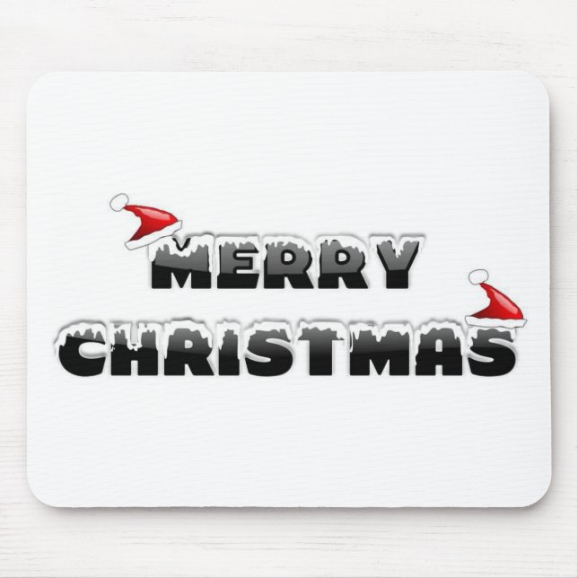 TAPIS DE SOURIS NEIGE MERRY NOËL (Devant)