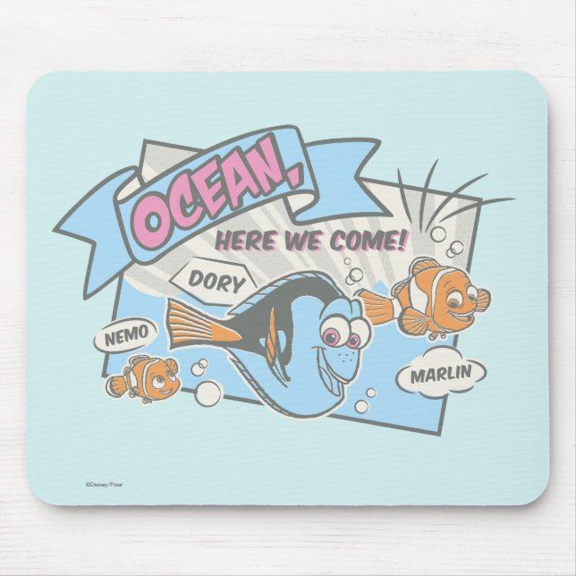 Tapis De Souris Nemo, Dory & Marlin | Océan Nous venons (Devant)