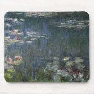Tapis De Souris Nénuphars de Claude Monet   : Réflexions vertes