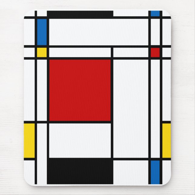Tapis De Souris Néo-Plasticisme Style Mondrien (Devant)