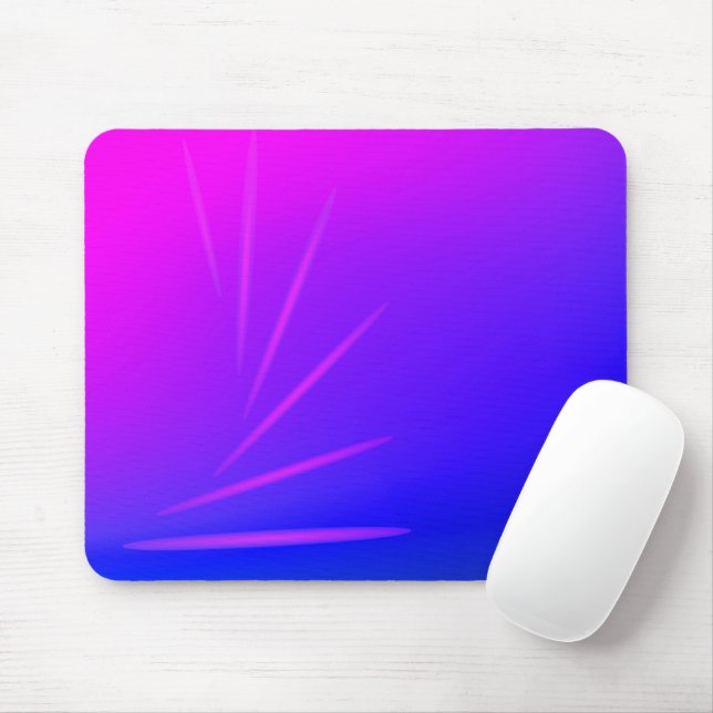 Tapis De Souris Neon Abstrait rose et pourpre (Avec souris)