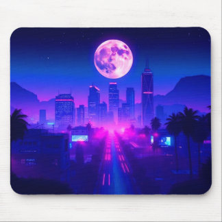 Tapis De Souris Neon City Synthwave Sunset XL Gaming Desk Mat