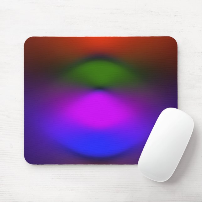 Tapis De Souris Néon de Mousepad bleu, violet, vert et orange (Avec souris)