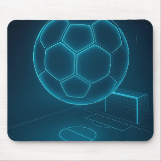 Tapis De Souris Neon Futuristic Soccer Field Art