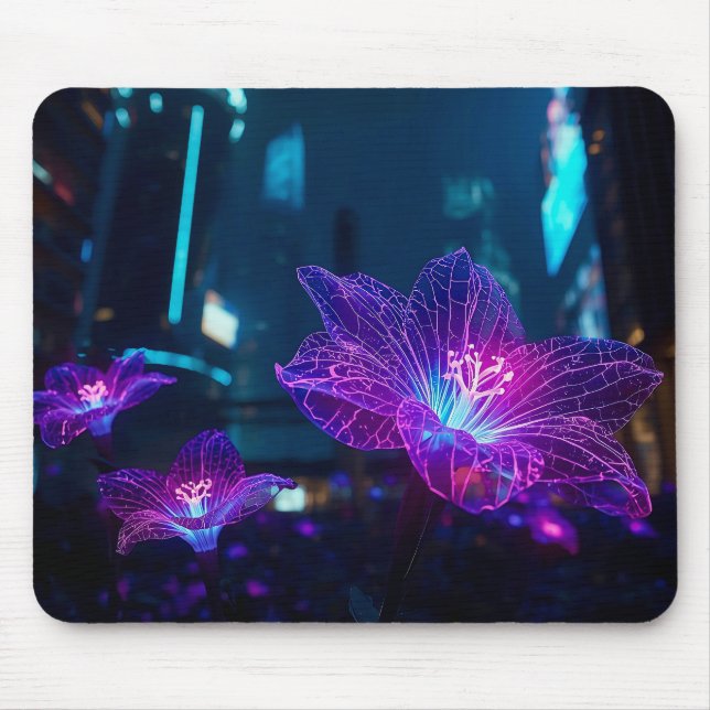 Tapis De Souris Neon Veins Glowing Mouse Pad | Bioluminescent (Devant)