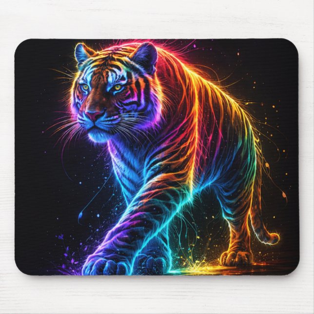 Tapis De Souris Neonfarbener Tiger (Devant)