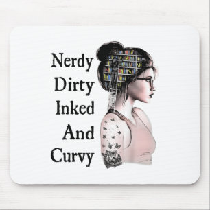 Tapis De Souris Nerdy Dirty Enked &amp; Curvy Reading Amateurs Tat