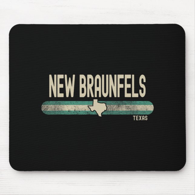 Tapis De Souris New Braunfels Tx Texas Travel &amp; 80s Style  (Devant)