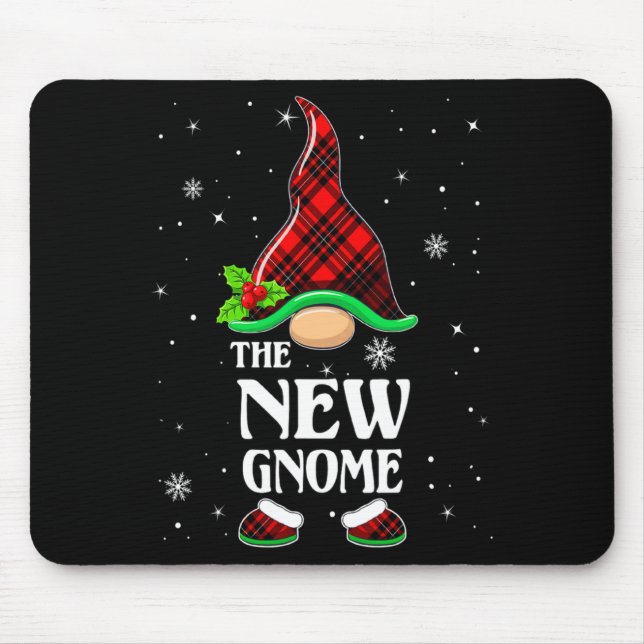 Tapis De Souris New Gnome Red Plaid Matching Family Christmas Paja (Devant)