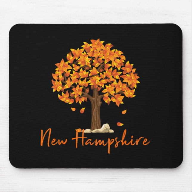 Tapis De Souris New Hampshire Fall Foliage Autumn Rustic Maple Oak (Devant)