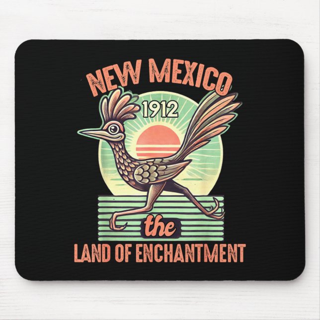 Tapis De Souris New Mexico State Land Of Enchantment Road Runner S (Devant)