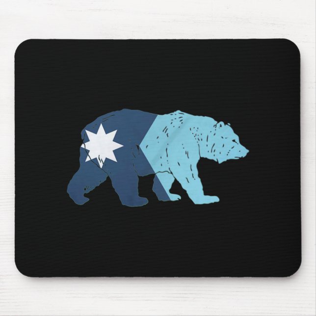 Tapis De Souris New Minnesota State Flag Bear  (Devant)