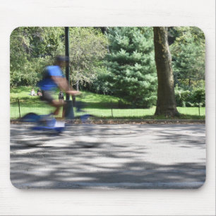 Tapis De Souris New York City Central Park Cycliste Photographie N