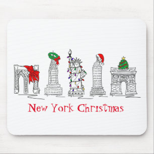 Tapis De Souris New York Joyeux Noël NYC