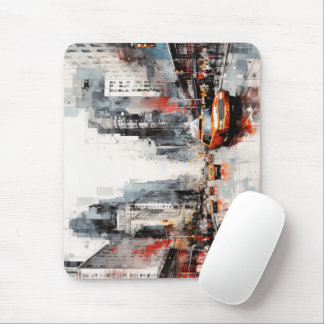 Tapis De Souris New York, paysage peint.