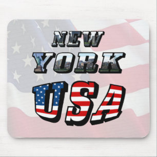 Tapis De Souris New York Picture and USA Text