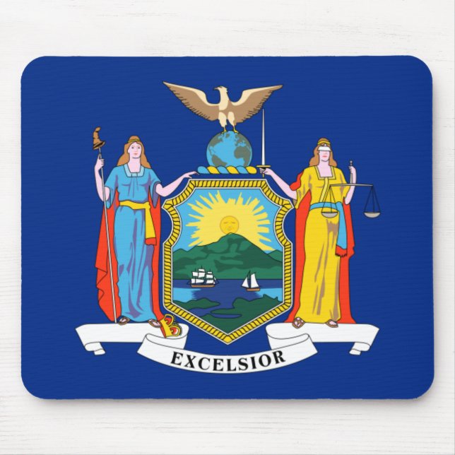 Tapis De Souris New York : The Empire State, Home Big Apple Flag (Devant)