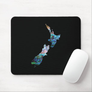TAPIS DE SOURIS NEW ZEALAND KIWI MAP SIMPLE PAUA