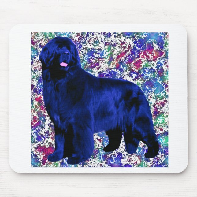 Tapis De Souris Newf bleu épongé Mousepad (Devant)