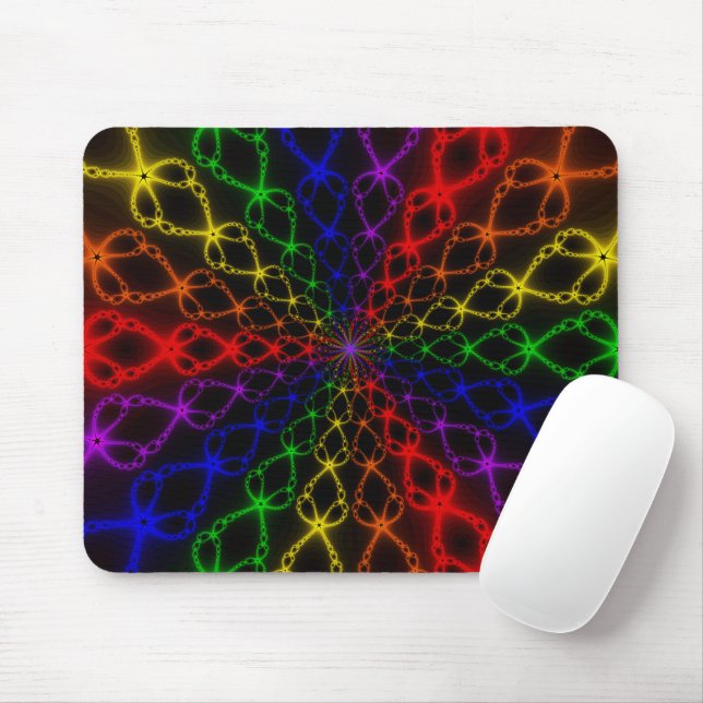 Tapis De Souris Newton Rainbow | Arc-en-ciel Fractal Art (Avec souris)