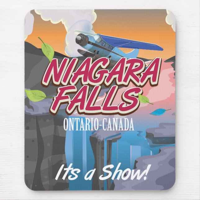 Tapis De Souris Niagara Falls Ontario Affiche de voyage du Canada (Devant)