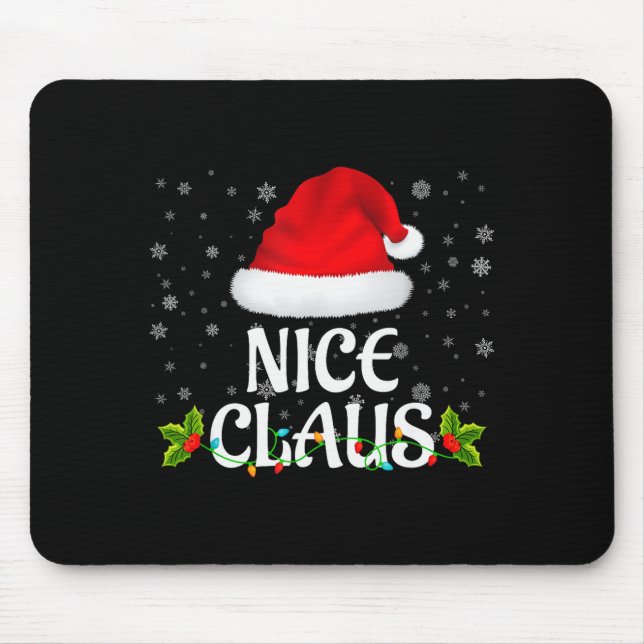 Tapis De Souris Nice Claus Christmas Lights Santa Pajama Family Ma (Devant)