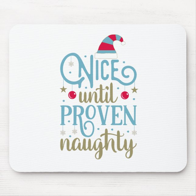 Tapis De Souris Nice Jusqu'À Noël Naughty Proven | Mousepad (Devant)