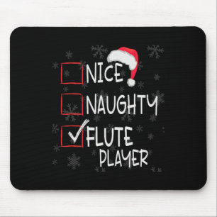 Tapis De Souris Nice Naughty Flute Player Liste Noël Père Noël Cla