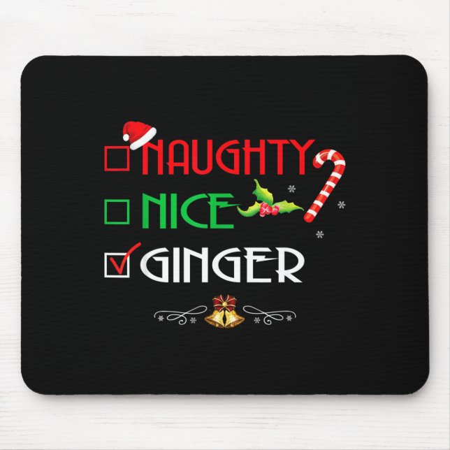 Tapis De Souris Nice Naughty Ginger Group Matching Christmas  (Devant)