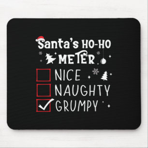 Tapis De Souris Nice Naughty Grumpy Christmas List Grumpy Père Noë
