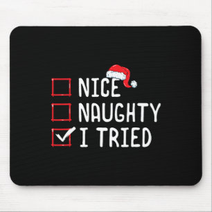 Tapis De Souris Nice Naughty I Essaie Noël Liste