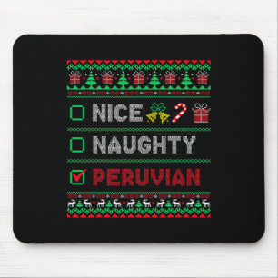 Tapis De Souris Nice Naughty Peruvien Liste de vérification de Noë