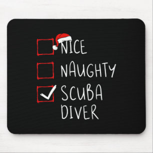 Tapis De Souris Nice Naughty Plongée Liste de Plongée Noël Père No