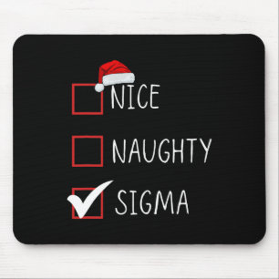 Tapis De Souris Nice Naughty Sigma Liste Santa Claus Funny Sarcast