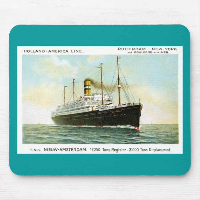 Tapis De Souris Nieuw Amsterdam de 1906 (Devant)