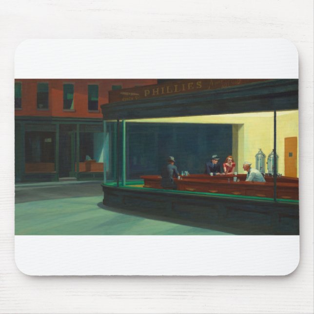 Tapis De Souris Nighthawake - Edward Hopper (Devant)