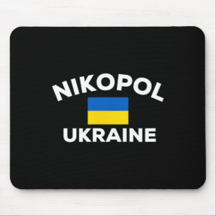 Tapis De Souris Nikopol Ukraine Drapeau Ukrainien Pays Ville Touri