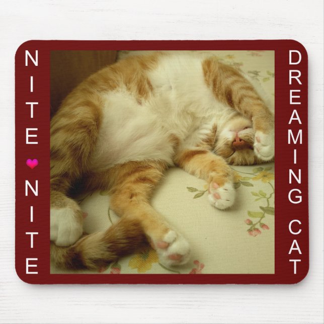Tapis De Souris Nite Nite rêvant le chat Mausepad (Devant)
