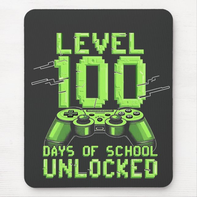 Tapis De Souris Niveau 100e Jours de l'école de jeu déverrouillé (Devant)