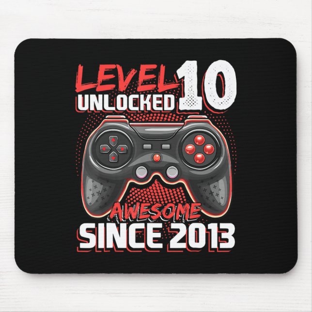 Tapis De Souris Niveau 10 Déverrouillé Awesome 2013 jeu vidéo 10th (Devant)