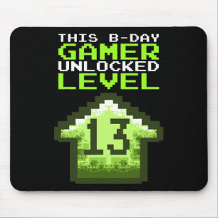 Tapis De Souris Niveau 13 Déverrouillé Anniversaire Jeu vidéo 13èm