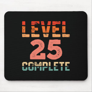 Tapis De Souris Niveau 25 T-shirt complet Rétro Gamer 25ème Annive