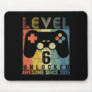 Tapis De Souris Niveau 6 Déverrouillé Awesome jeu vidéo 6e anniver