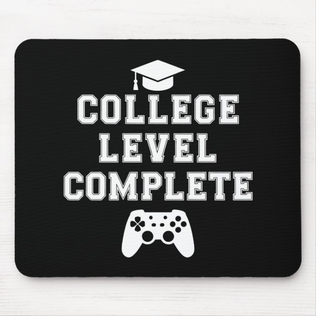 Tapis De Souris Niveau collégial Complet Graduation Gamer Jeu (Devant)