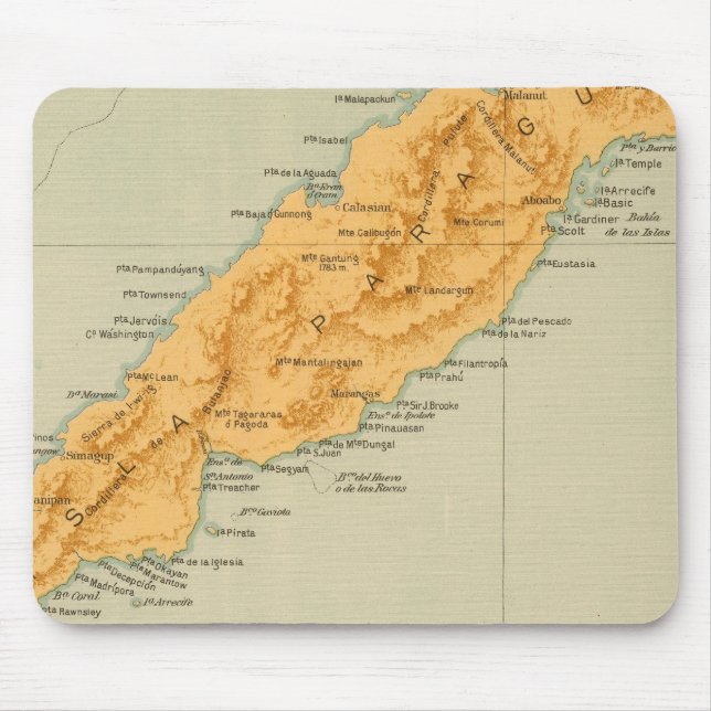 Tapis De Souris No 25 Sud du Paraguay, Balabac (Devant)